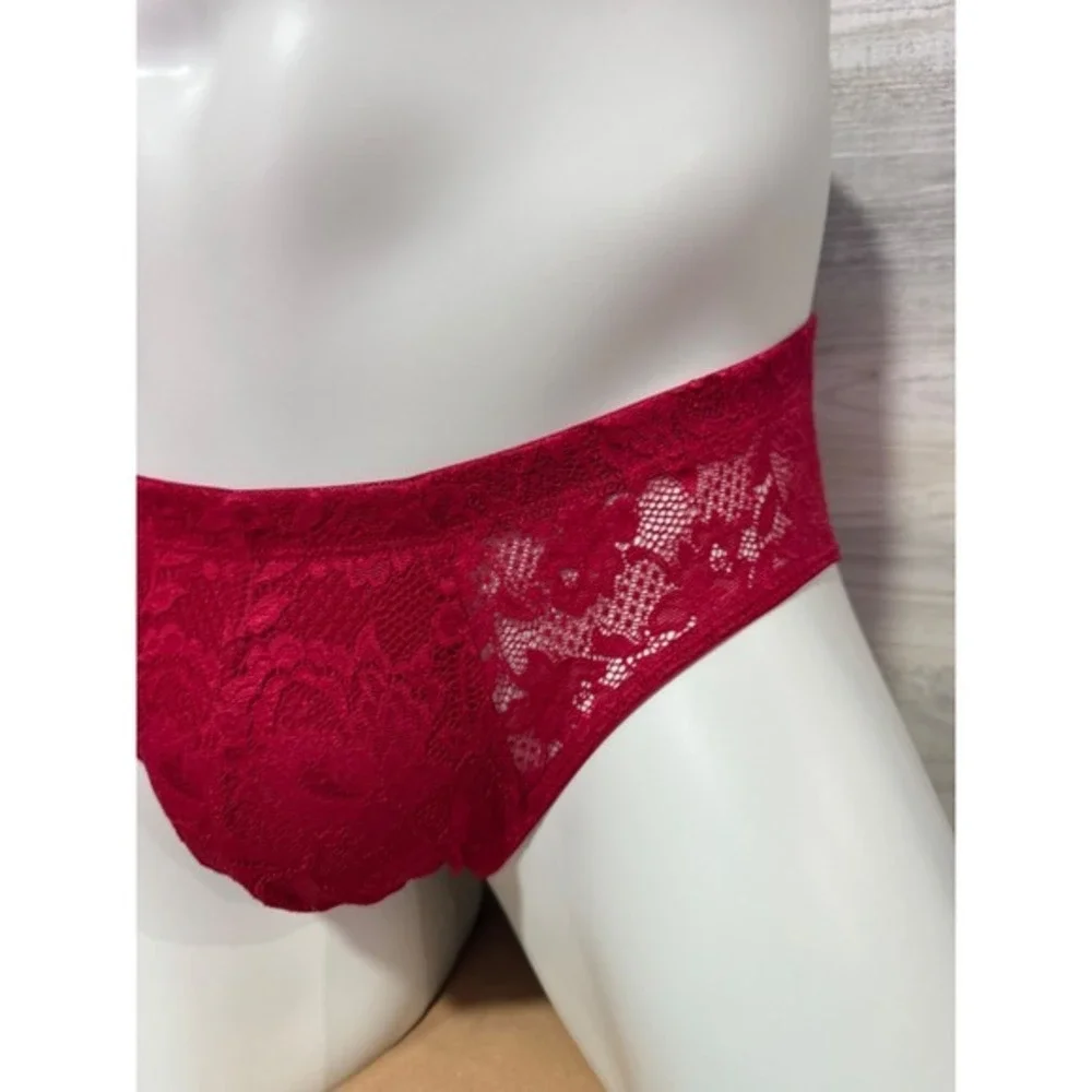 Cosabella Never Say Never Men's Lace Micro Brief Red Sexy Luxury Comfort S